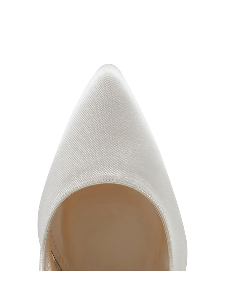 Rainbow Club Natural Remi Wide Fit Ivory Wedding Satin Shoes - Image 5 of 5