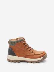 Tan Brown Thermal Thinsulate Lined Walking Boots - Image 3 of 8