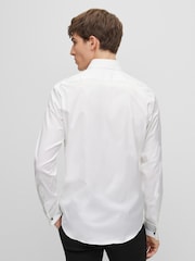 BOSS White Regular Fit Double Cuff Long Sleeve Shirt - Image 2 of 6