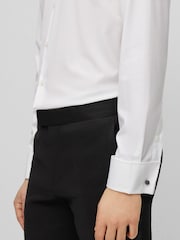 BOSS White Regular Fit Double Cuff Long Sleeve Shirt - Image 5 of 6