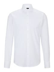 BOSS White Regular Fit Double Cuff Long Sleeve Shirt - Image 6 of 6
