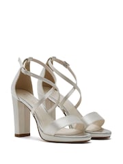 Rainbow Club Natural Nivana Ivory Wedding Satin Sandals - Image 3 of 5