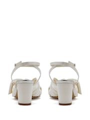 Rainbow Club Natural Arabella Ivory Wedding Satin Sandals - Image 5 of 7