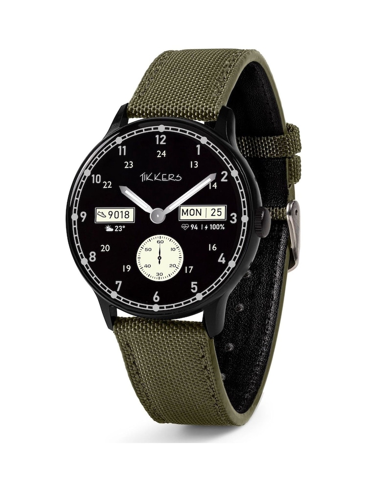 Peers Hardy Green Tikkers Smart Series 60 Canvas Strap Smart Watch - Image 1 of 6