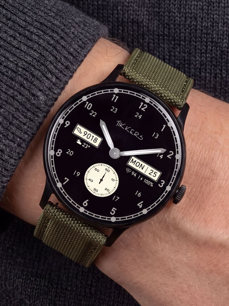 Peers Hardy Green Tikkers Smart Series 60 Canvas Strap Smart Watch - Image 2 of 6