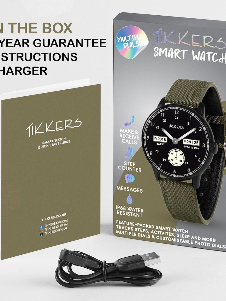 Peers Hardy Green Tikkers Smart Series 60 Canvas Strap Smart Watch - Image 6 of 6
