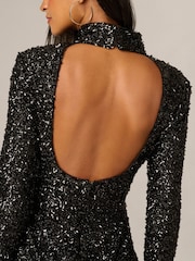 Adrianna Papell Sequin Open Back Mini Dress - Imagen 6 de 6