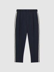 Reiss Navy Ossian Elasticated Side Stripe Trousers - Image 2 of 4