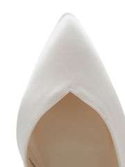 Rainbow Club Natural Bella Wide Fit Ivory Wedding Satin Shoes - Image 6 of 6