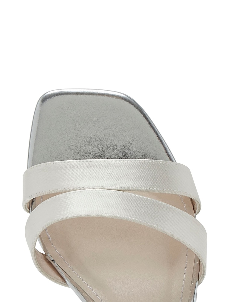 Rainbow Club Natural Zara Ivory Wedding Satin Sandals - Image 6 of 6