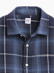 Gap Navy/Blue Relaxed Flannel Shirt (4-13yrs) - Image 5 of 5