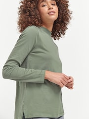 Khaki Green High Neck Long Sleeve Top - Image 4 of 5