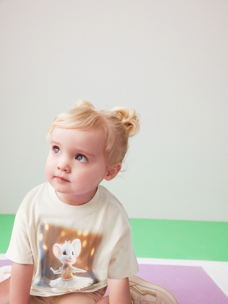 Pink Mouse 100% Cotton Short Sleeve Top and Cycle Shorts Set (3mths-7yrs) - Image 2 of 6