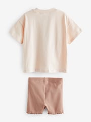 Pink Mouse 100% Cotton Short Sleeve Top and Cycle Shorts Set (3mths-7yrs) - Image 5 of 6