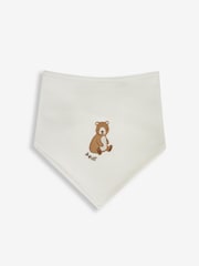 JoJo Maman Bébé Natural 3-Pack Bear Dribble Bibs - Image 4 of 4