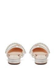 Rainbow Club Natural Romi Ivory Wedding Satin Slingback Shoes - Image 3 of 5