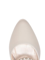 Rainbow Club Natural Romi Ivory Wedding Satin Slingback Shoes - Image 5 of 5