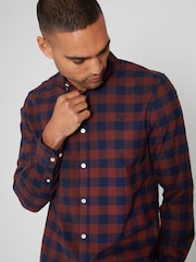 Threadbare Red 100% Cotton Long Sleeve Check Shirt - Image 4 of 4