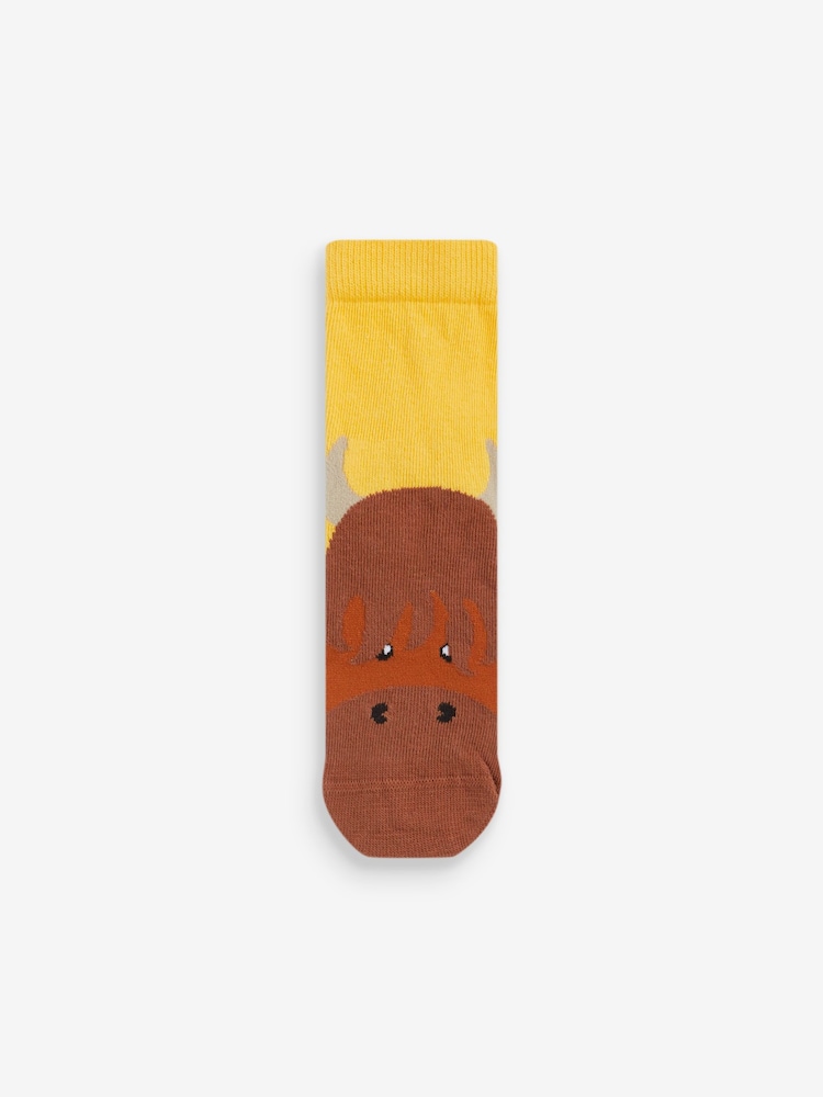 Farm Animals Print Cotton Rich Socks 5 Pack - Image 2 of 6