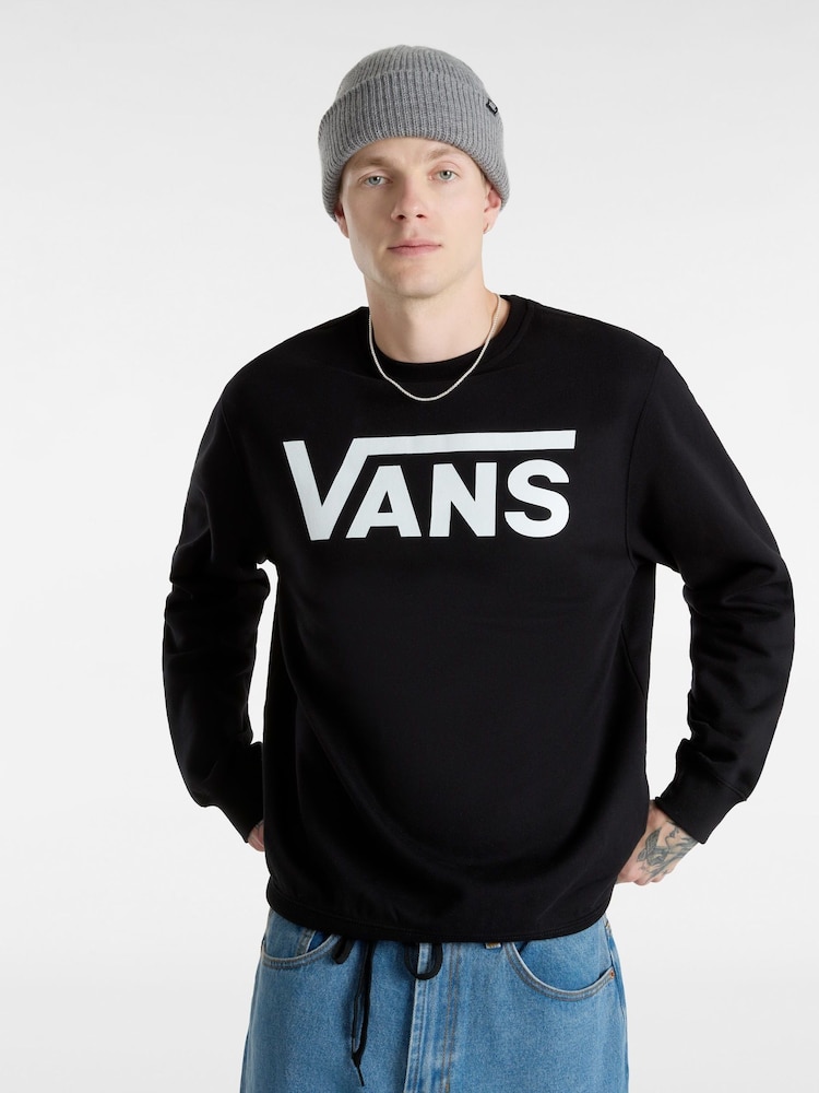 Vans Mens Classic 100% Cotton Black Sweatshirt - Image 1 of 7