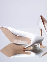 Rainbow Club Natural Morgan II Ivory Wedding Satin Court Shoes - Image 2 of 6