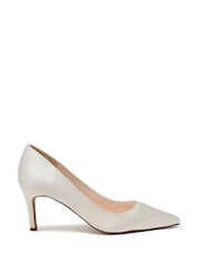 Rainbow Club Natural Morgan II Ivory Wedding Satin Court Shoes - Image 3 of 6