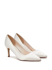 Rainbow Club Natural Morgan II Ivory Wedding Satin Court Shoes - Image 4 of 6