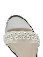 Rainbow Club Natural Kendall Ivory Wedding Satin Sandals - Image 5 of 5
