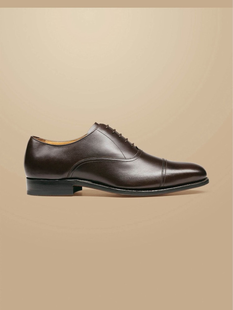 Charles Tyrwhitt Dark Brown Leather Oxford Shoes - Image 1 of 5 Charles Tyrwhitt Dark Brown Leather Oxford Shoes - Image 1 of 5
