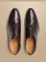 Charles Tyrwhitt Dark Brown Leather Oxford Shoes - Image 2 of 5