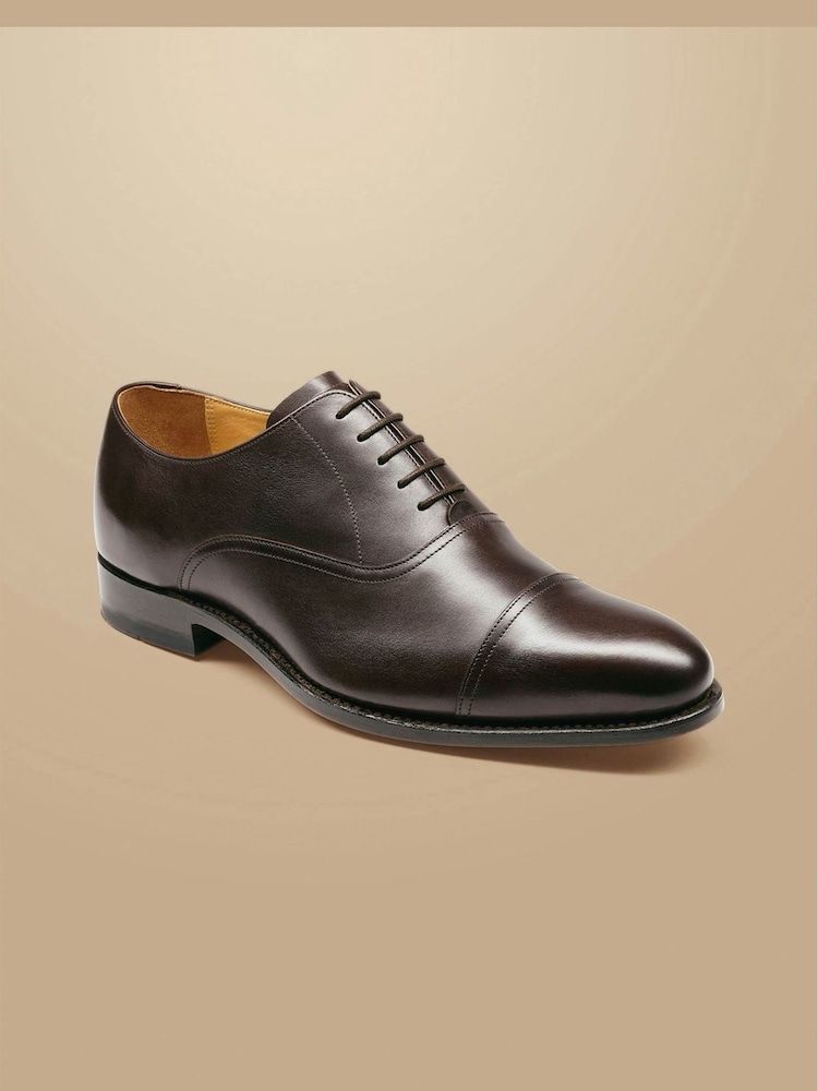 Charles Tyrwhitt Dark Brown Leather Oxford Shoes - Image 5 of 5 Charles Tyrwhitt Dark Brown Leather Oxford Shoes - Image 5 of 5
