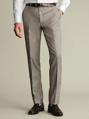 Charles Tyrwhitt Natural Slim Fit Natural Stretch Twill Suit Trousers - Image 1 of 4