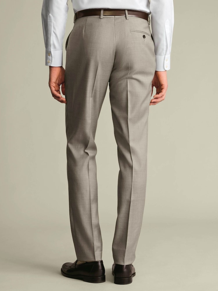 Charles Tyrwhitt Natural Slim Fit Natural Stretch Twill Suit Trousers - Image 2 of 4