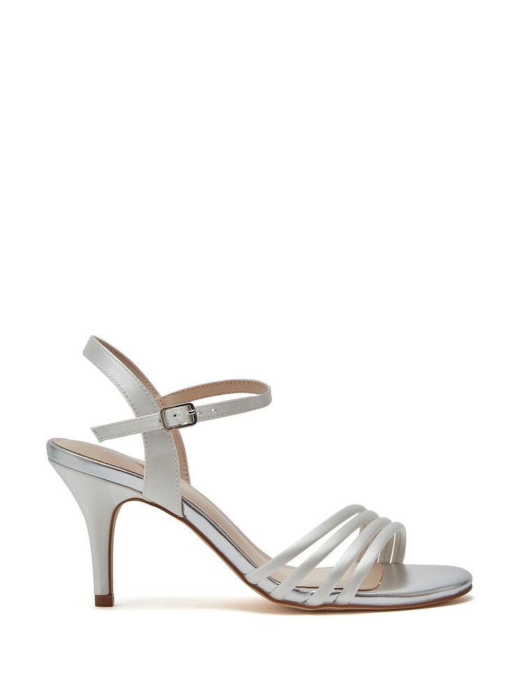 Rainbow Club Natural Dakota Ivory Satin Sandals - Image 1 of 6