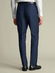 Charles Tyrwhitt Blue Slim Fit Natural Stretch Twill Suit Trousers - Image 2 of 4