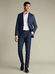 Charles Tyrwhitt Blue Slim Fit Natural Stretch Twill Suit Trousers - Image 3 of 4