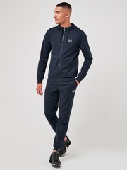Темно-синий - Emporio Armani EA7 Core ID 100% Cotton Tracksuit - Изображение 1 из 5