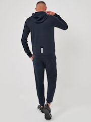 Темно-синий - Emporio Armani EA7 Core ID 100% Cotton Tracksuit - Изображение 2 из 5