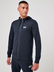 Темно-синий - Emporio Armani EA7 Core ID 100% Cotton Tracksuit - Изображение 3 из 5