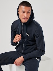 Темно-синий - Emporio Armani EA7 Core ID 100% Cotton Tracksuit - Изображение 4 из 5