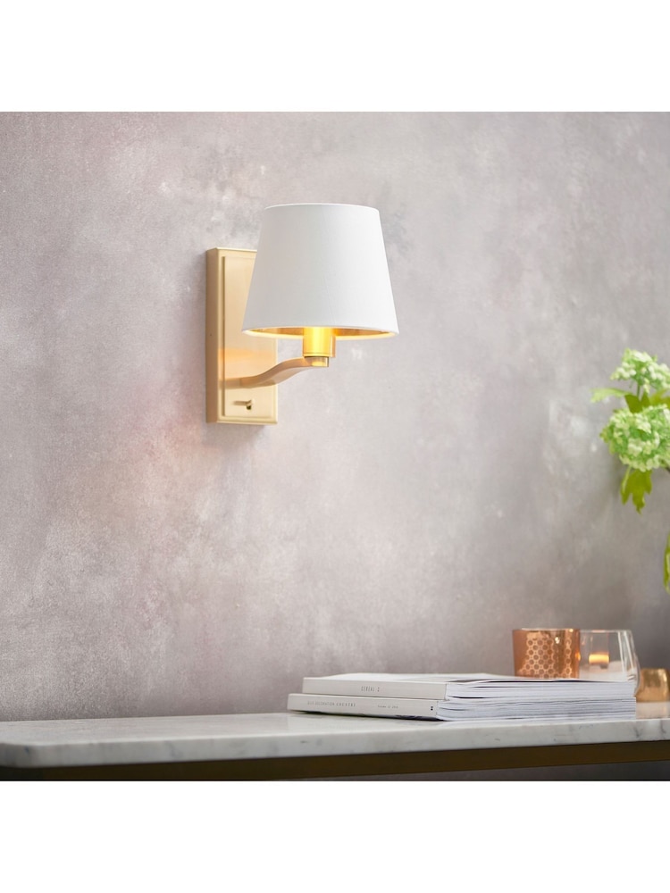 Gallery Home Brushed Gold Harry 205mm Wall Light - Image 1 of 7 Gallery Home Brushed Gold Harry 205mm Wall Light - Image 1 of 7