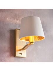 Gallery Home Brushed Gold Harry 205mm Wall Light - Image 3 of 7