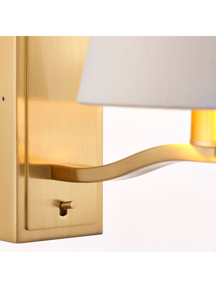 Gallery Home Brushed Gold Harry 205mm Wall Light - Image 7 of 7 Gallery Home Brushed Gold Harry 205mm Wall Light - Image 7 of 7