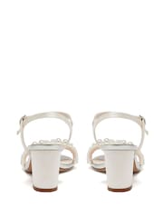 Rainbow Club Natural Emma Wide Fit Ivory Wedding Satin Sandals - Image 4 of 6