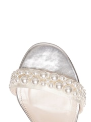 Rainbow Club Natural Emma Wide Fit Ivory Wedding Satin Sandals - Image 6 of 6