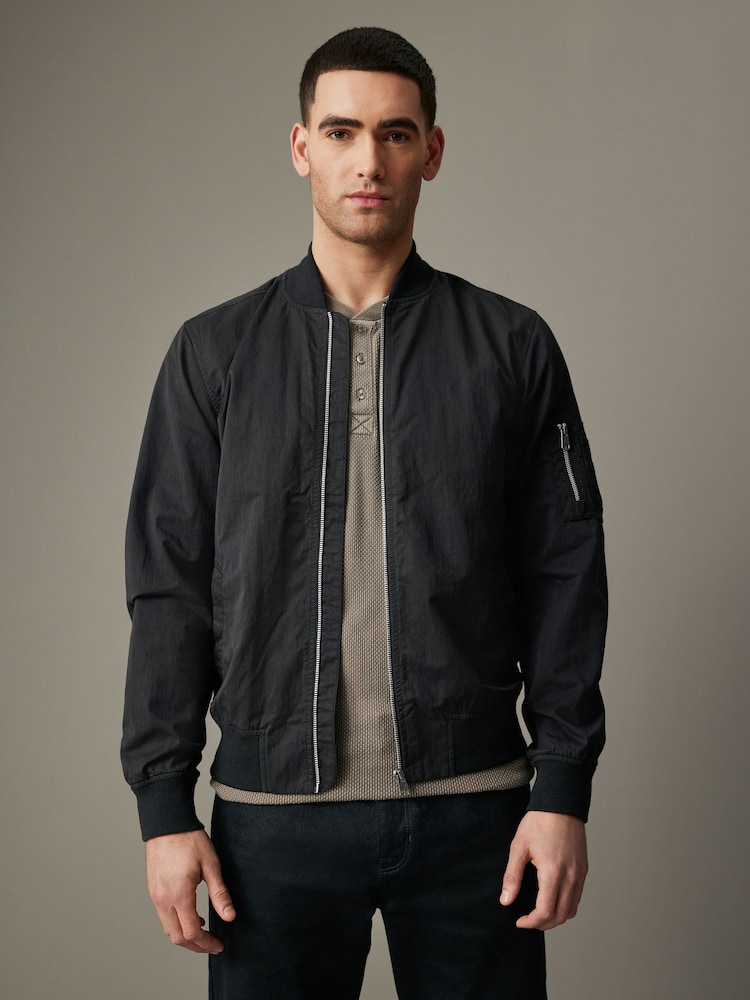 Black EDIT Bomber Jacket - Image 1 of 12