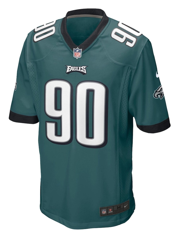 Nike Green NFL Philadelphia Eagles Home Game Jersey - Jordan Davis - Image 2 of 3