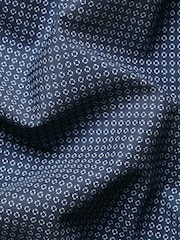 Charles Tyrwhitt Blue Navy & Sky Geo Non-iron Performance Print Slim Fit Shirt - Image 6 of 6