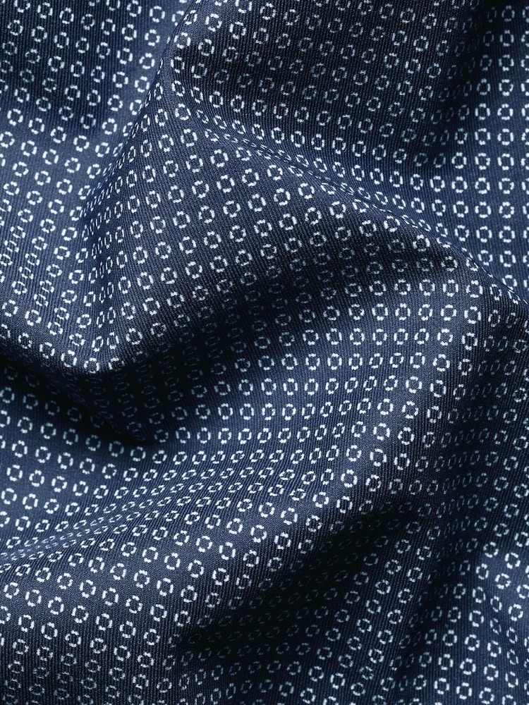 Charles Tyrwhitt Blue Navy & Sky Geo Non-iron Performance Print Slim Fit Shirt - Image 6 of 6 Charles Tyrwhitt Blue Navy & Sky Geo Non-iron Performance Print Slim Fit Shirt - Image 6 of 6
