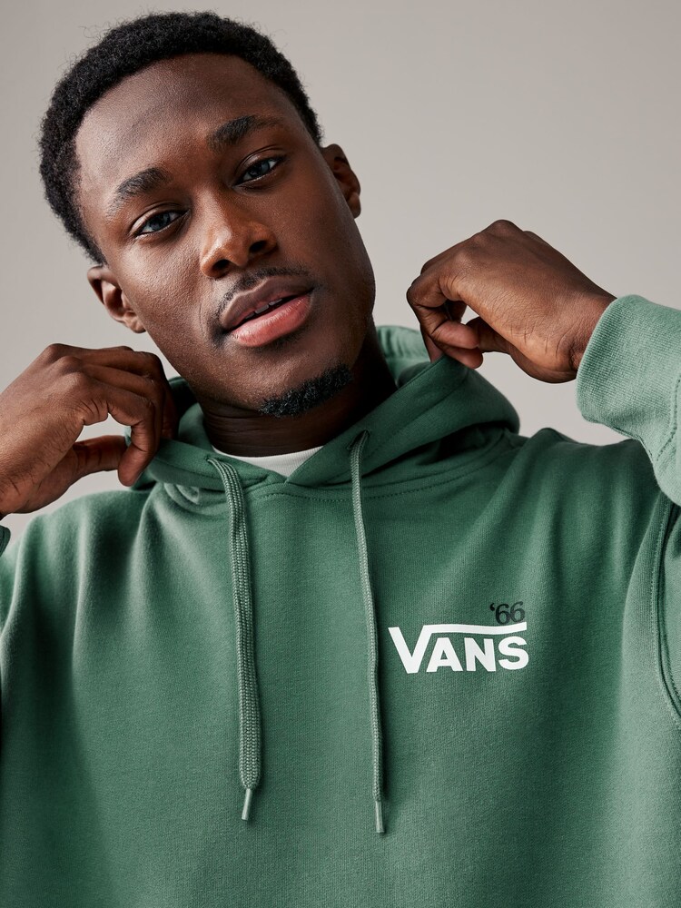 Vans Mens Green Posted Loose 100% Cotton Hoodie - Image 3 of 10